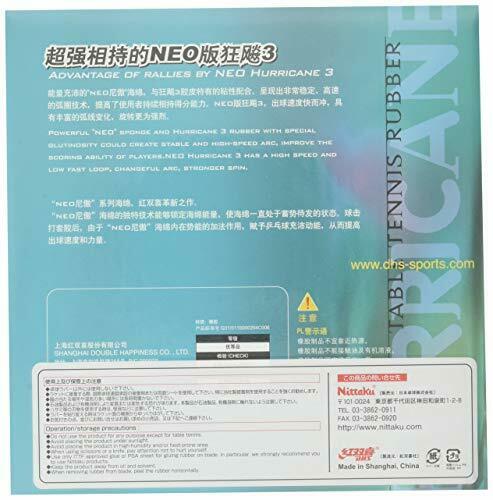 Nittaku Table Tennis Rubber Hurricane Neo 3 NR-8701 Red Tokuatsu NEW from Japan_2