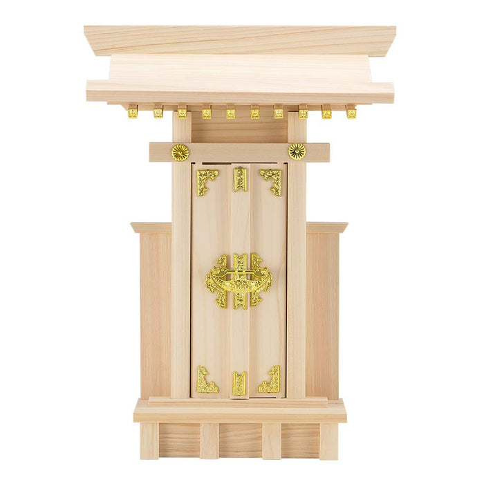 Japanese Kamidana Ofuda Paper wood stand H35xW26cm Wooden family shrine NEW_1