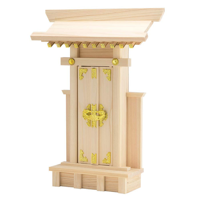 Japanese Kamidana Ofuda Paper wood stand H35xW26cm Wooden family shrine NEW_2