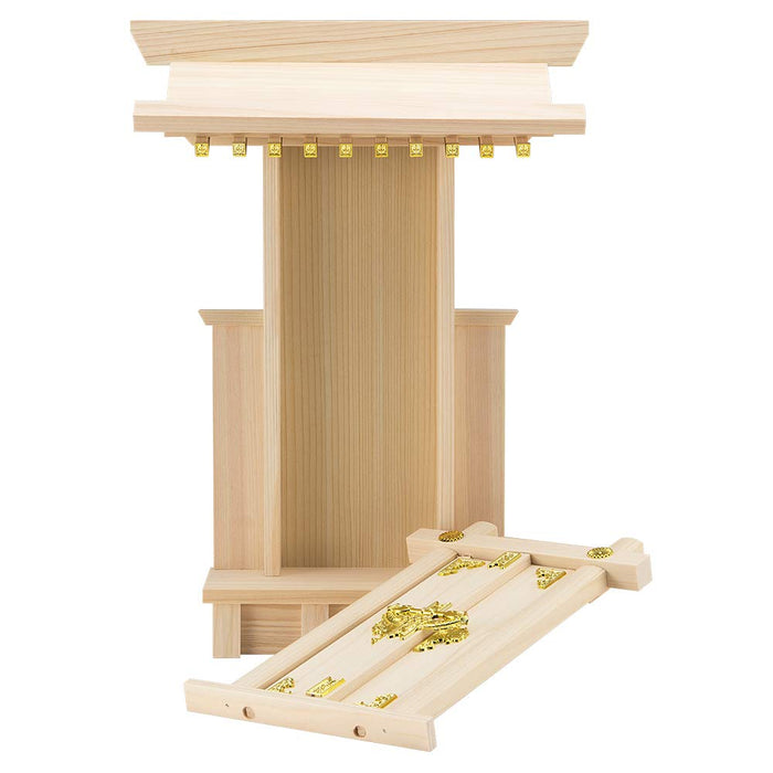 Japanese Kamidana Ofuda Paper wood stand H35xW26cm Wooden family shrine NEW_4