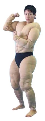 Play Avenue Polyester Muscle suit THE KINNIKUSUIT White with Black Pants NEW_1