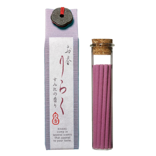 Daiko Incense Sticks Riraku Sumire Violet 15 Pieces with Incense Stand 402252_1