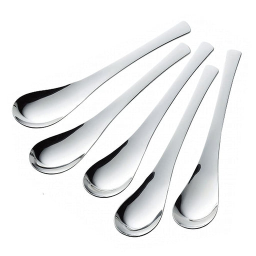 Shimomura China Spoon Set of 5 easy to spoon up Stainless Made in Japan ‎18756_1