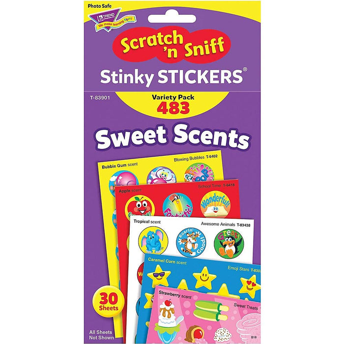 Trend Enterprises Reward Sticker Scented Sweet Variety Set 480 Pieces T-83901_1