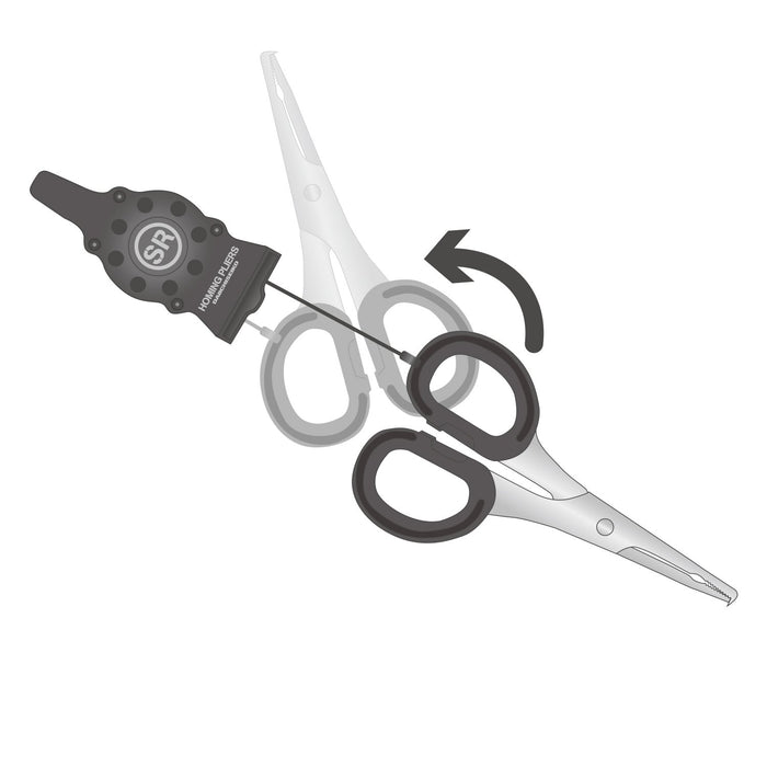 Daiichi Seiko Homing Pliers Scissors Type-SR w/ carabiner Stainless Steel ‎32123_4