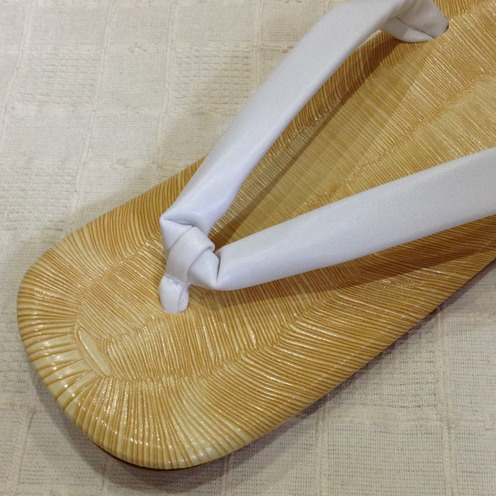 Edo Ten Setta yellow tatami embossed made in Japan Japanese style sandals L NEW_3