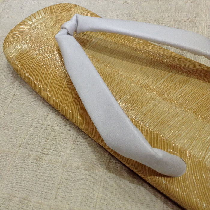 Edo Ten Setta yellow tatami embossed made in Japan Japanese style sandals L NEW_7