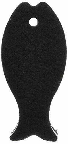 Myrna fish kitchen sponge hard black K180 NEW from Japan_1