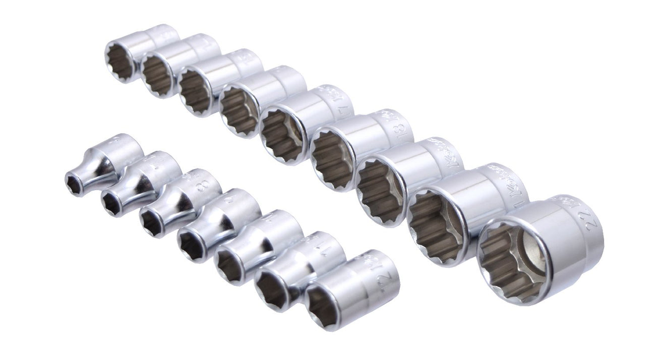 Ko-Ken 3/8" 9.5mm SQ. Socket Set Hex 22pcs 3210M Yamashita 3210M 21Pcs NEW_8