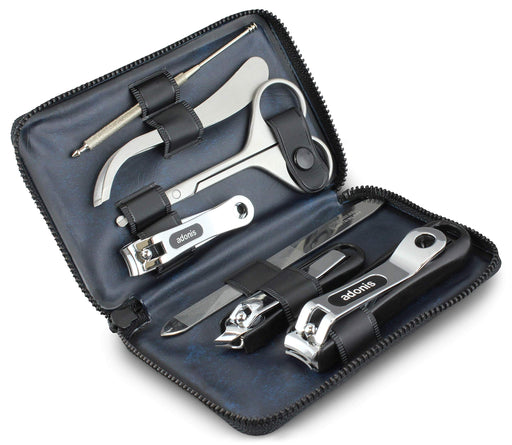 Adonis grooming Kit 7-piece set G-3022 Made in Japan w/Case Black W125xH30xD81mm_1