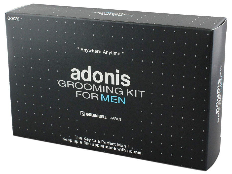 Adonis grooming Kit 7-piece set G-3022 Made in Japan w/Case Black W125xH30xD81mm_8