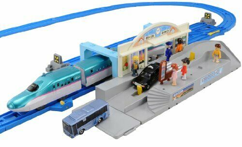Plarail Joining! Series E5 'Hayabusa' & Tomica Station Rotary Set NEW_7