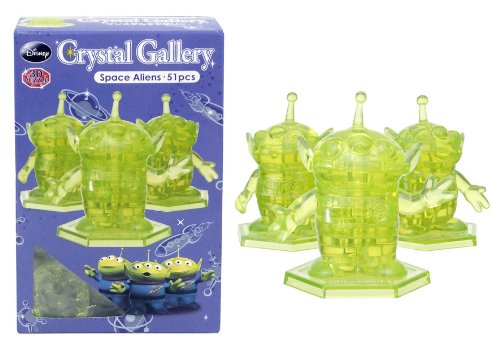 HANAYAMA crystal gallery space alien 51 pieces 3D Puzzle Clear Green ‎056472 NEW_1