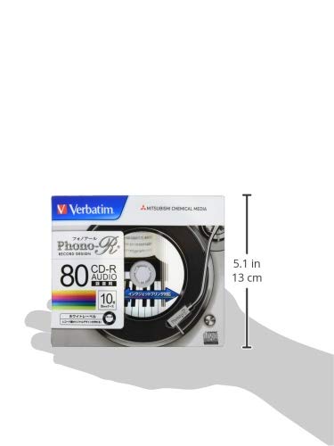 X10 Verbatim JAPAN Blank Music CD-R Discs 80min 48x CD-R MUR80PHW10V1 Phono-R_3