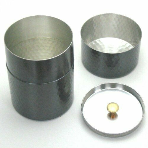 Nagao Gyokkodo Pure Copper Tea Cylinder Large 76 x H115mm NEW from Japan_2