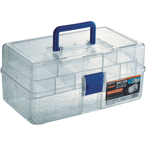 Trusco Nakayama Transparent Tool Box with Middle Plate TCRBOXN 32.5Lx19.6Wx16Hcm_1
