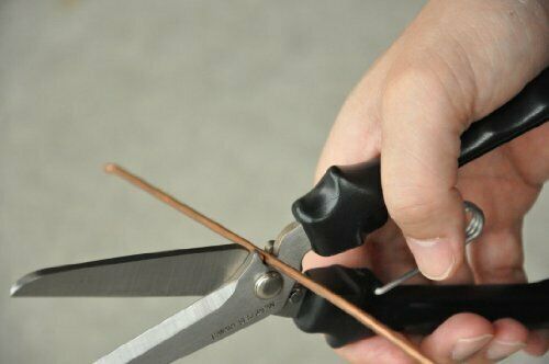 Hasegawa cutlery arm wrestler hard snip long scissors NAW-215 black NEW_3