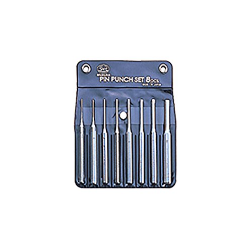 Mokuba Pin Punch Set 8 pcs E148 Carbon Steel Made In Japan 2.5 3 4 5 6 7 8 10 mm_1