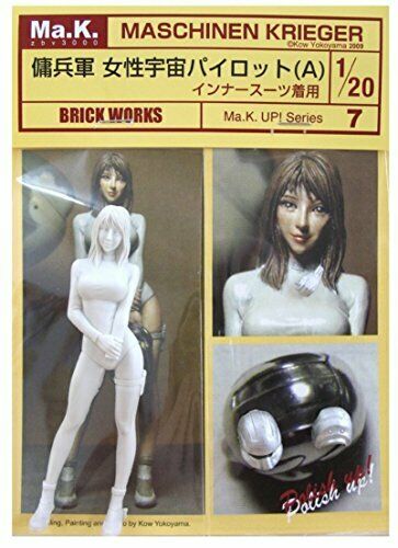 BRICK WORKS Ma.K. Female Space Pilot A Wearing Inner Suit 1/20 Resin Cast Kit_7