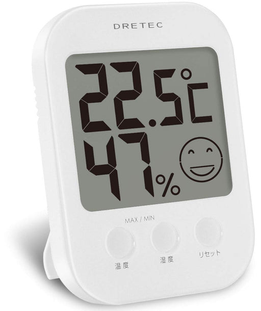 DRETEC digital thermo-hygrometer Opsys white O-230WT Battery Powered Stand&Wall_1