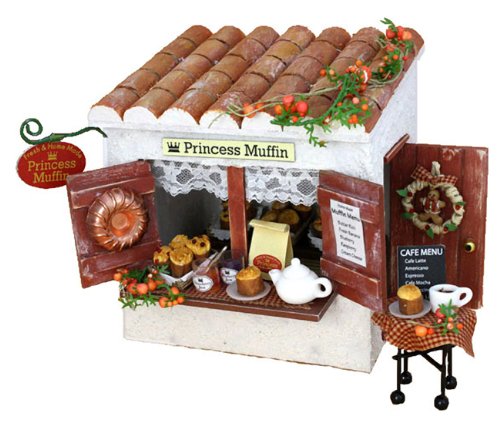 Billy 8721 Handmade Dollhouse Cottage Kit Muffin Shop W13.5xD10.5xH14.5cm NEW_1