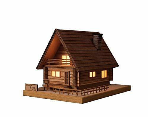 House wooden model of Woody Joe lamp 2 log house forest NEW from Japan_1