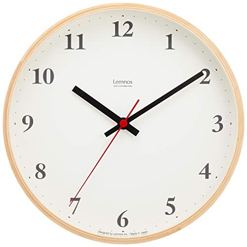 Lemnos Plywood Wall Clock Natural LC10-21W NT Made in Japan NEW_1