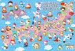 60 pieces Children's Puzzle Let's learn Hello Kitty and Japan map NEW from Japan_1