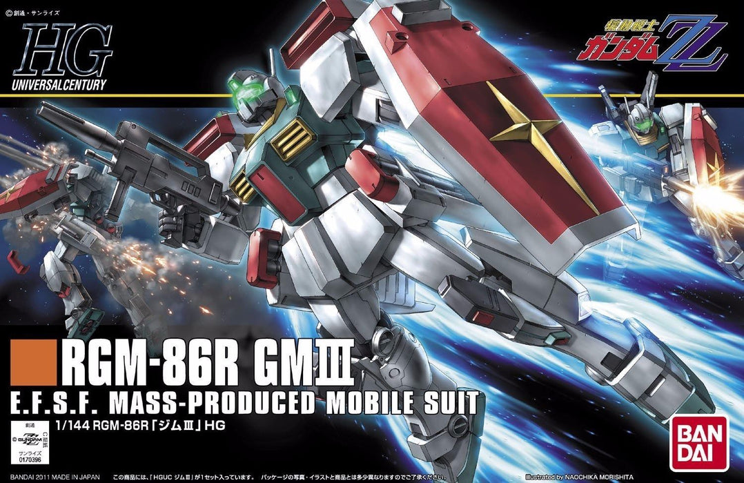 BANDAI HGUC 1/144 RGM-86R GM III Plastic Model Kit Mobile Suit Gundam ZZ Japan_1