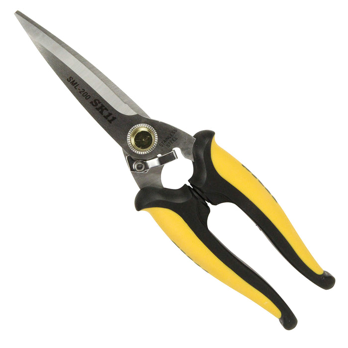 SK11 All-purpose scissors long SML-200 For work Big work Outdoor use Yellow NEW_1