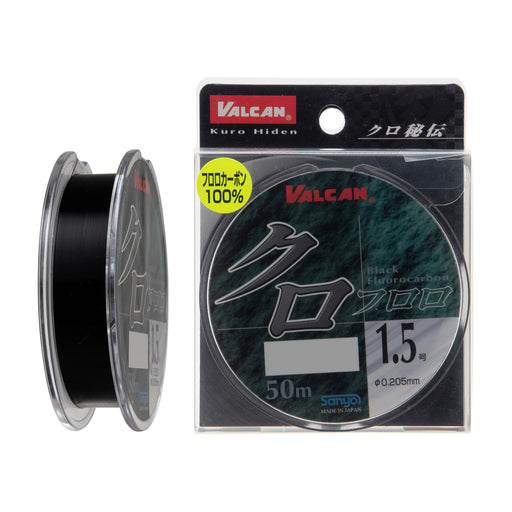 Sanyo Nylon VALCAN HIDEN Black Fluorocarbon #2.5 50m Fishing Line Boat Fishing_1