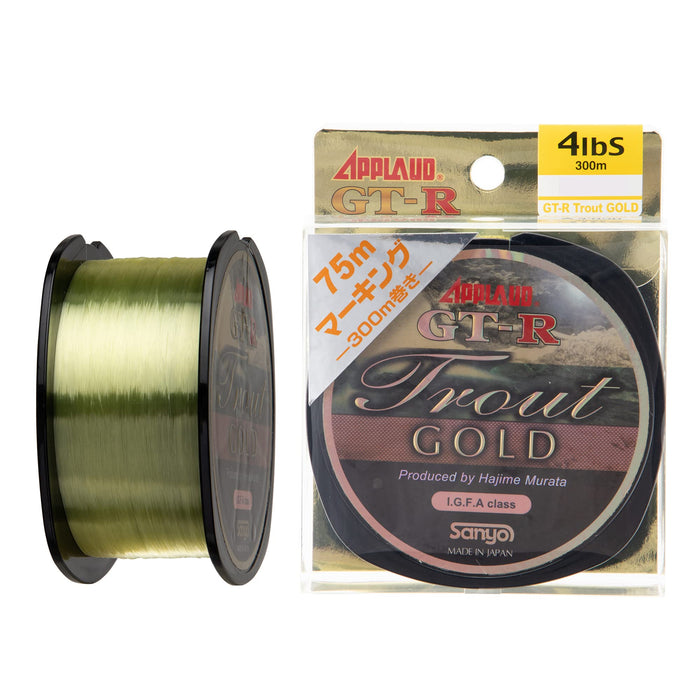 Sanyo Nylon APPLAUD GT-R Trout GOLD #1.05 300m 5LB Fishing Line ‎champagne gold_1