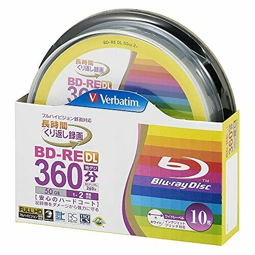Verbatim Blu-ray Bd-re Dl 50 Gb Rewritable Blu-ray Original Spindle 10 Discs NEW_1