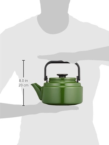 NODA HORO Enamel Ware Coffee Tea Kettle AM-20K 2.0L Olive Green IH100V/200V NEW_2