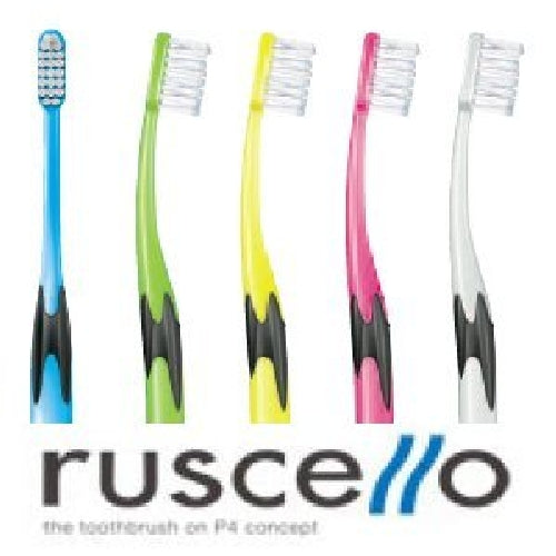 GC Ruscello P-10 Toothbrush 20 pieces Medium assorted colors unisex adult NEW_1