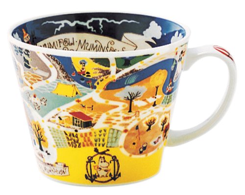 YamaKa shop Moomin Valley Map Design Soup Mug Cup MM322-36 NEW from Japan_1