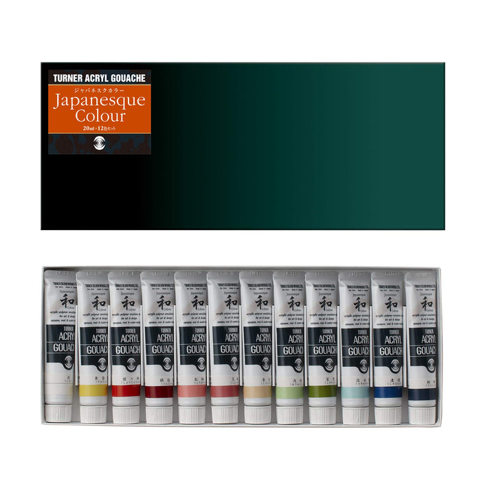 Turner ACRYL GOUACHE Japanesque colour Set AGJ2012C (20ml Tube) 12 Colors NEW_1