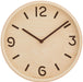 Lemnos Wall Clock Analog THOMSON Natural Color Wooden LC10-26 NT Step Movement_1