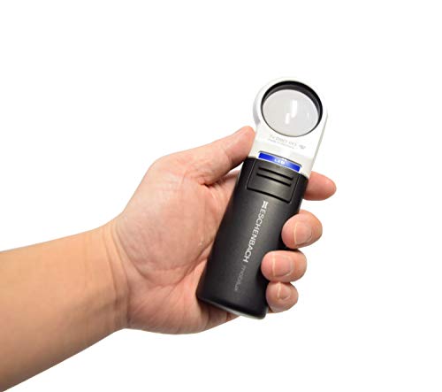 ESCHENBACH 1511-7 hand-held 7X magnifying glass Mobirakkusu LED Wide Light Loupe_3