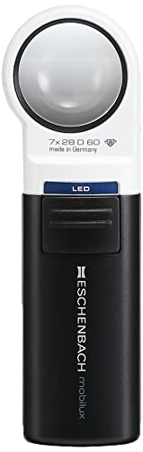 ESCHENBACH 1511-7 hand-held 7X magnifying glass Mobirakkusu LED Wide Light Loupe_5
