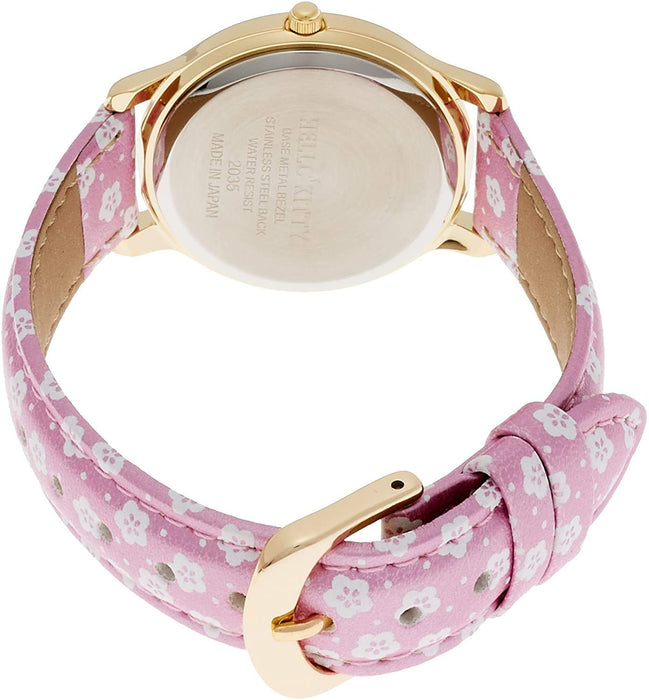 CITIZEN Q&Q 0007N003 Watch Hello Kitty Analog Leather Belt Pink Made In Japan_3