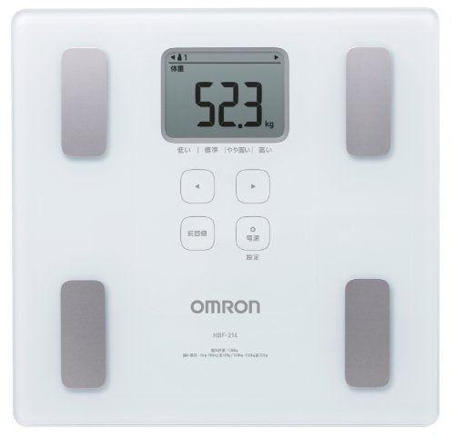 Omron Weight Scale Body Composition Meter Body Scan White HBF-214-W NEW_1