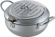 Yoshikawa MIRAKU-TEI, Tempura deep Fryer with a Thermometer and a lid Dia. 20cm_1