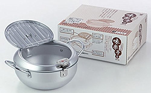 Yoshikawa MIRAKU-TEI, Tempura deep Fryer with a Thermometer and a lid Dia. 20cm_2