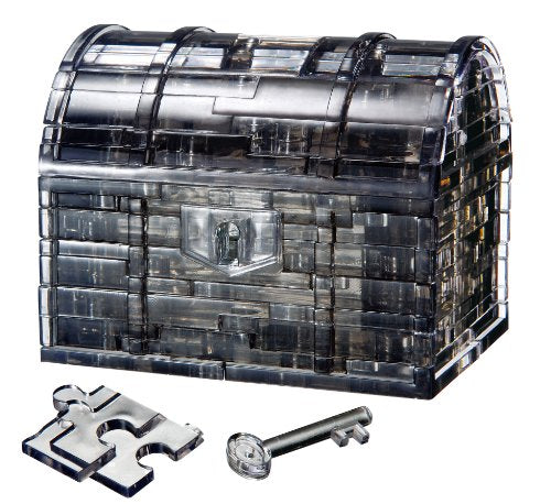 Beverly 3D Crystal Puzzle Treasure Box Black 50137 52 Pieces NEW from Japan_1