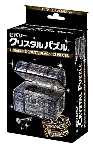 Beverly 3D Crystal Puzzle Treasure Box Black 50137 52 Pieces NEW from Japan_2