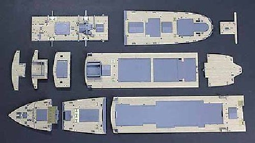 Hasegawa 1/350 Wooden Deck for Hikawamaru Detail Up Parts NEW from Japan_2