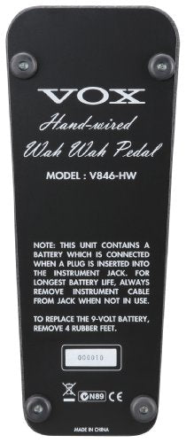 VOX Wah Pedal Hand Wired V846-HW (31.5 x 13 x 8.4 cm) Black 9V 3.59lb NEW_3