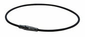 Phiten X100 Titanium Leash Model Necklace, Black, 20 NEW from Japan_1