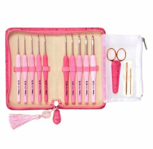 TULIP TER-001 ETIMO Rose Crochet set with grip NEW from Japan_1